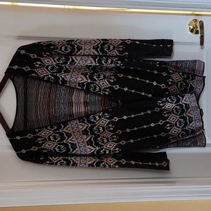 Peruvian connection size M reversible  open cardigan